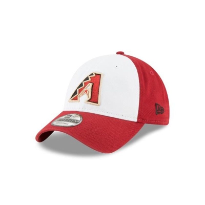 White Arizona Diamondbacks Hat - New Era MLB Core Classic OTC 9TWENTY Adjustable Caps USA6509183